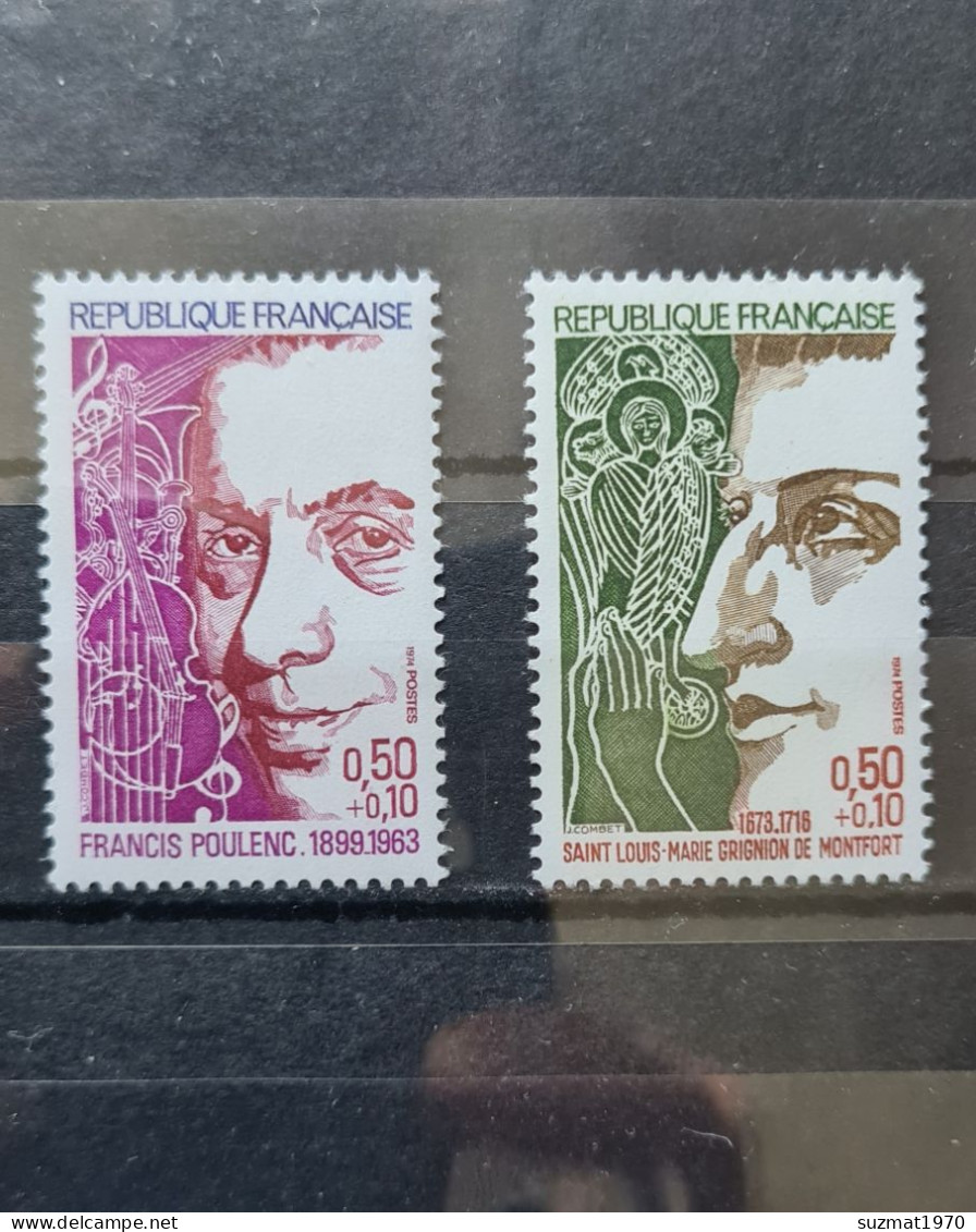 France 1974 " Personnages Cèlèbres Français " N°1784-1785 Yvert/Tellier Neuf**MNH - Neufs