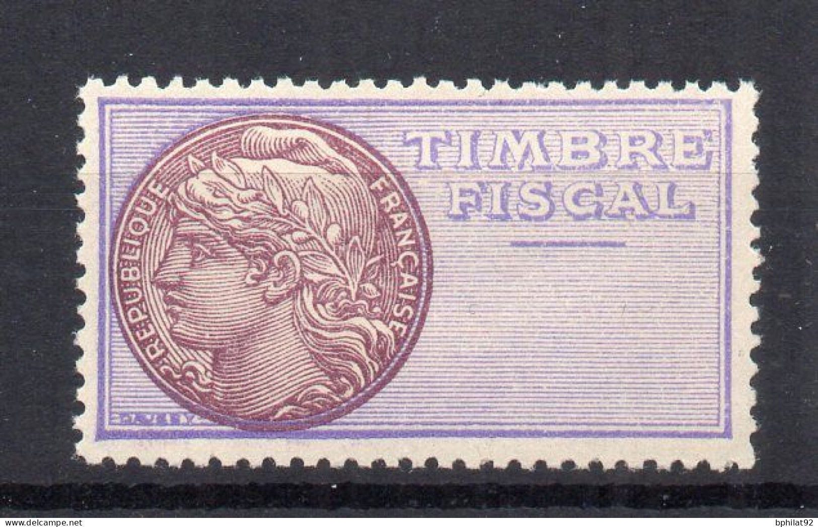 !!! TIMBRE FISCAL N°47C NEUF* SIGNE CALVES - Sellos