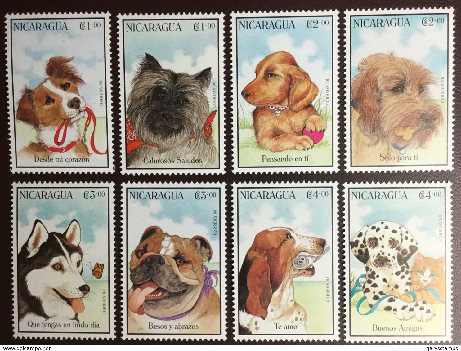 Nicaragua 1996 Dogs Animals MNH - Hunde