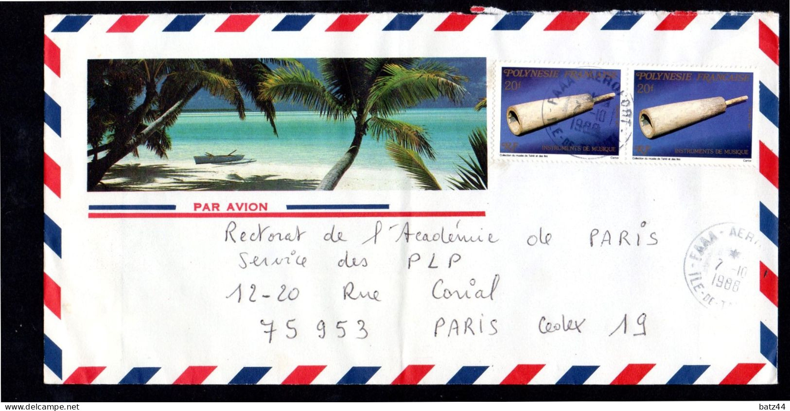 Polynésie Française 4 Enveloppe Cover Voir Scan - Otros & Sin Clasificación