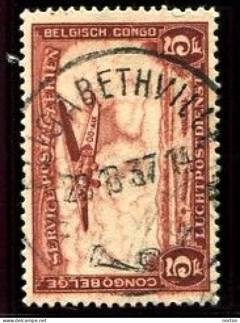 Congo Elisabethville Oblit. Keach 8A2 Sur C.O.B. PA12 Le 28/08/1937 - Usati