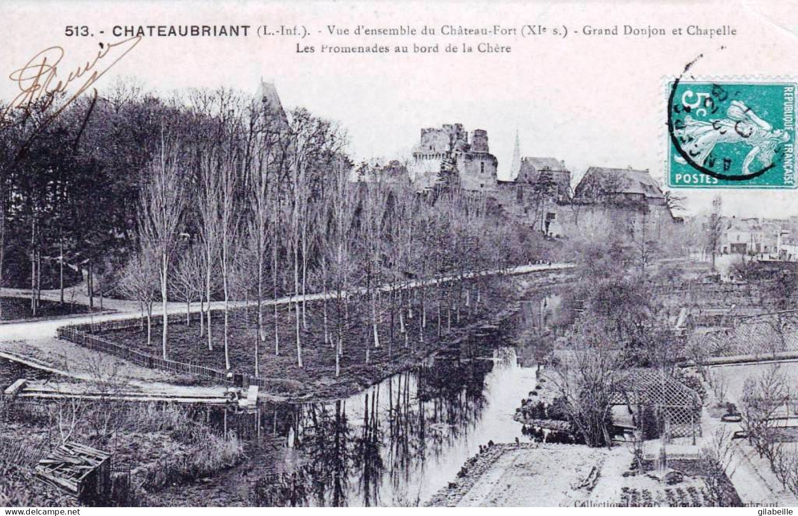 44 - Loire Atlantique -   CHATEAUBRIANT - Vue D'ensemble Du Chateau Fort - Les Promenades Au Bord De La Chere - Châteaubriant