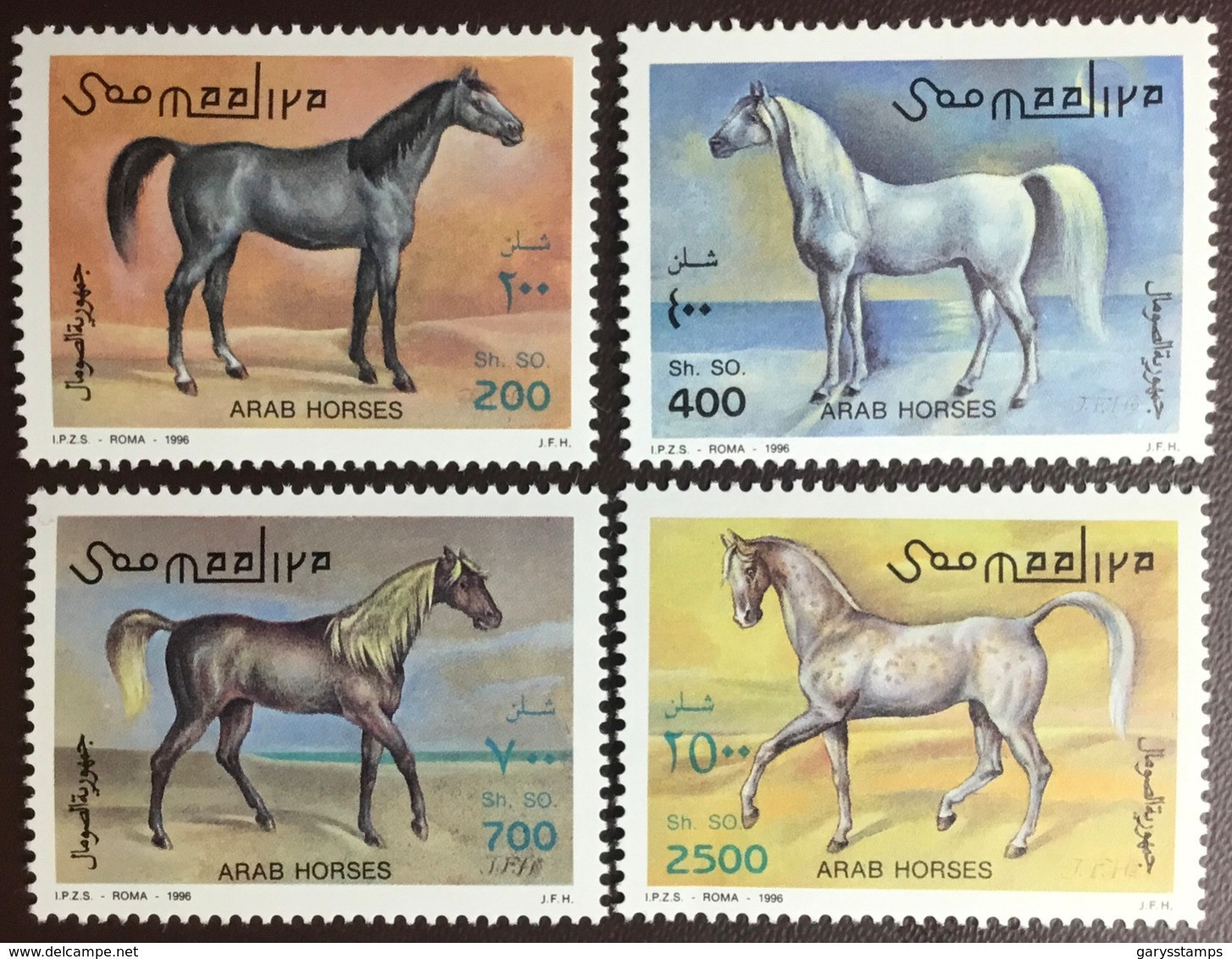 Somalia 1996 Arab Horses MNH - Paarden