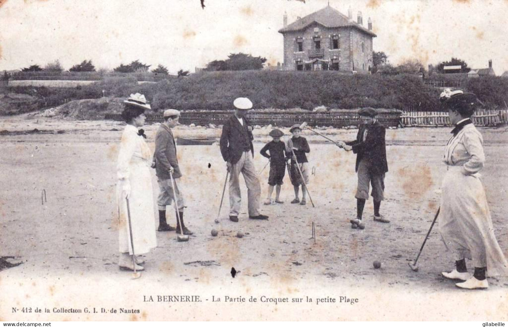 44 - Loire Atlantique -  LA BERNERIE -   La Partie De Croquet Sur La Petite Plage - La Bernerie-en-Retz