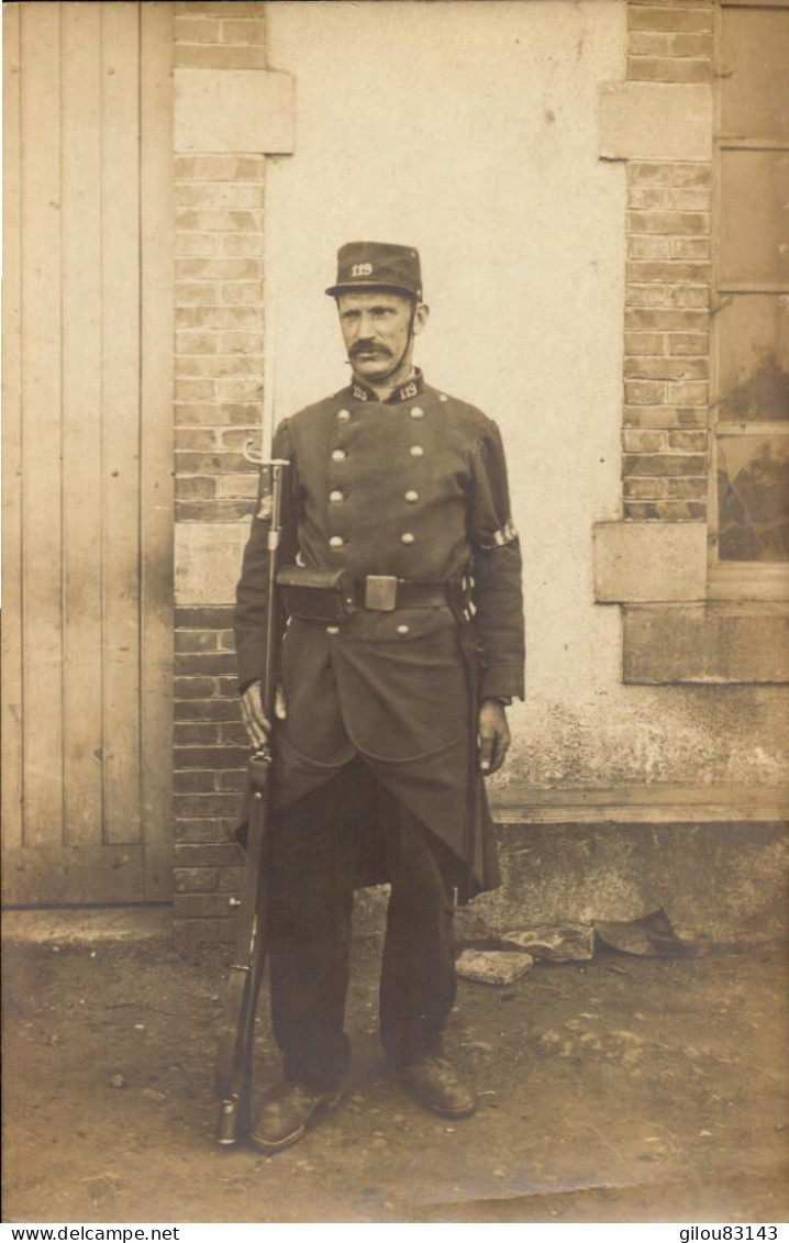 Militaire, 119e Regiment D Ifanterie, Uniforme, Fusil, Photo Bachelier Epinal - Guerra 1914-18