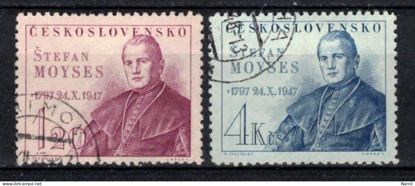 Tchécoslovaquie 1947 Mi 525-6 (Yv 451-2), Obliteré, - Used Stamps