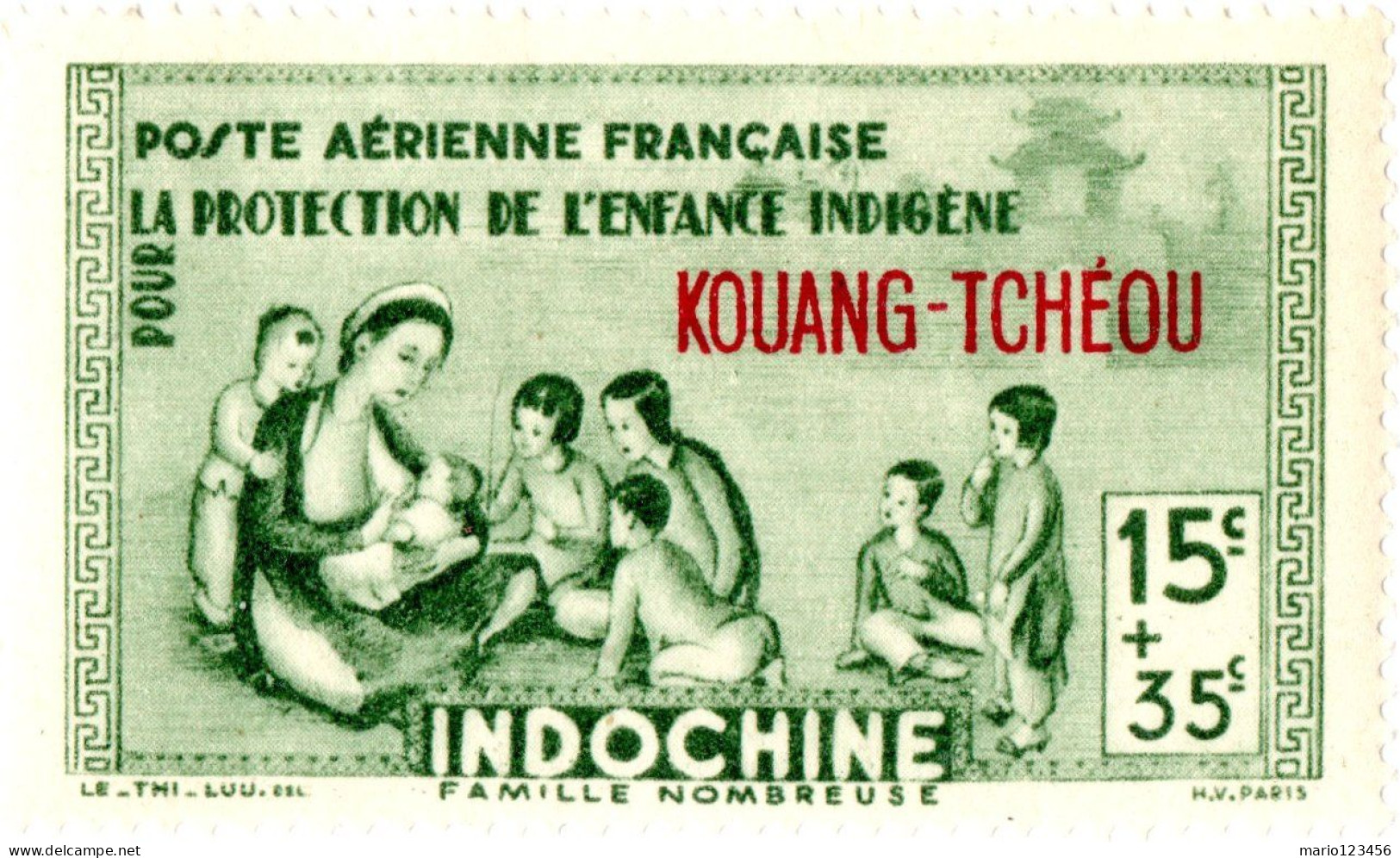 KOUANG-TCHEOU, PROTEZIONE INFANZIA, 1942, NUOVI (MNH**) Sn:FR-KT CB1, Yt:FR-KT PA1 - Nuevos