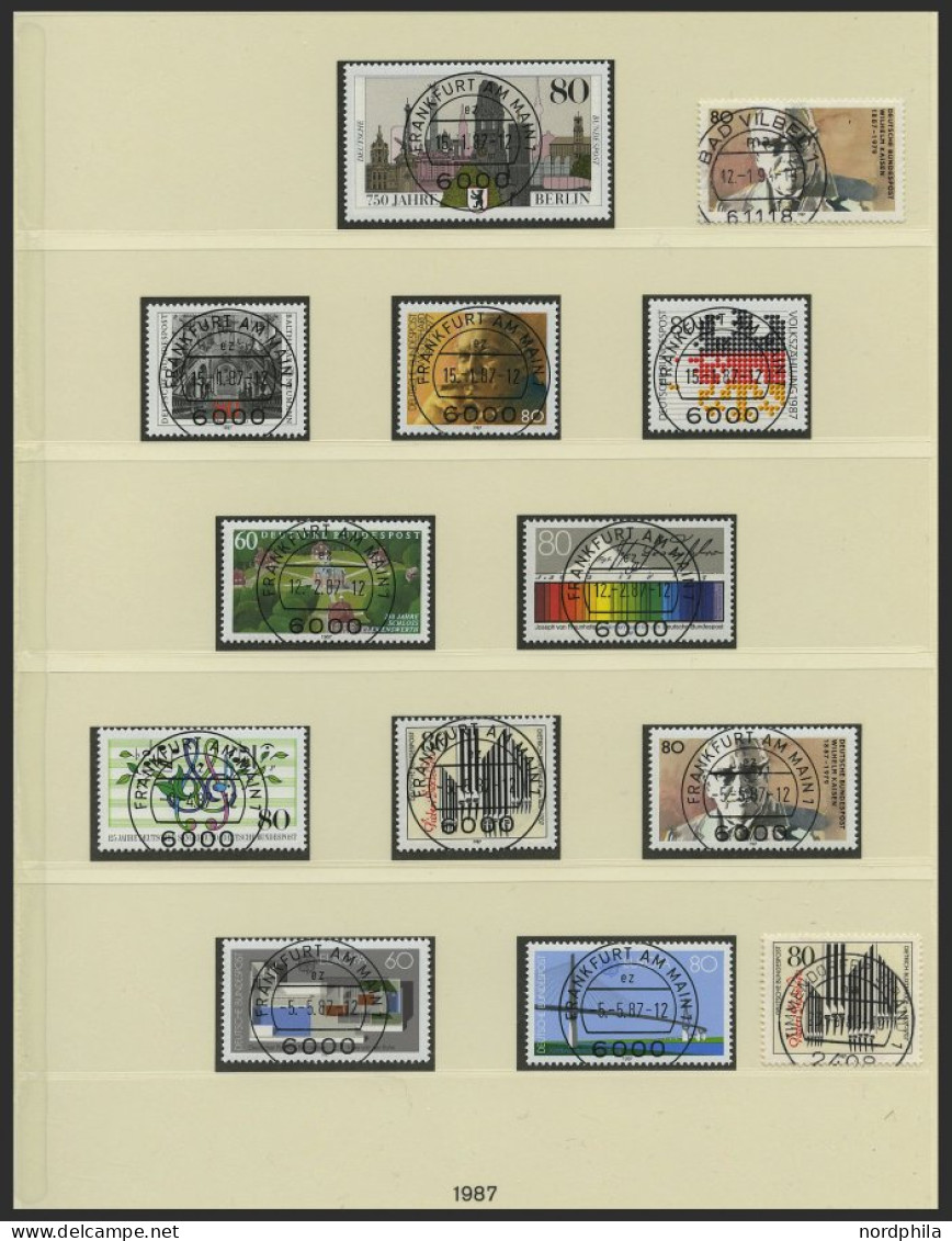 JAHRGÄNGE 1306-1396 O, 1987/8, 2 Komplette Jahrgänge Auf Lindner-Falzlosseiten, Fast Nur Pracht - Used Stamps