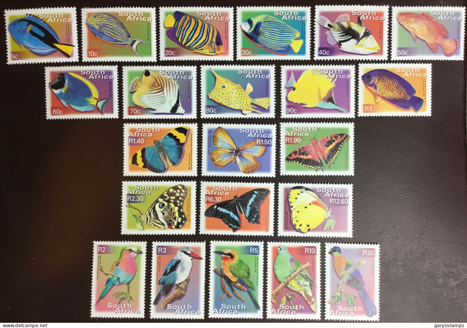 South Africa 2000 Flora & Fauna Definitives Set Fish Butterflies Birds MNH - Other & Unclassified