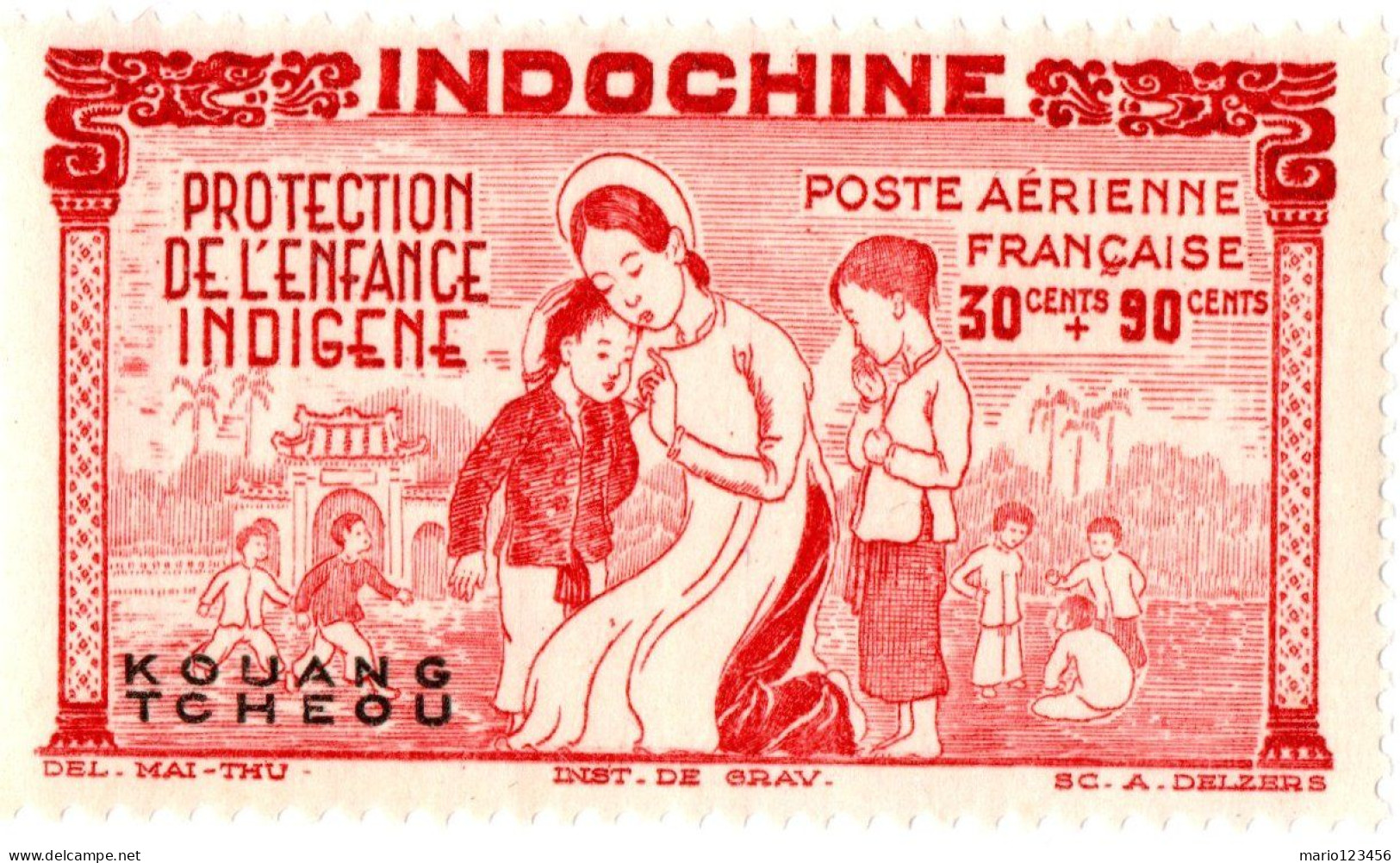 KOUANG-TCHEOU, PROTEZIONE INFANZIA, 1942, NUOVI (MNH**) Scott:FR-KT CB3, Yt:FR-KT PA3 - Ungebraucht