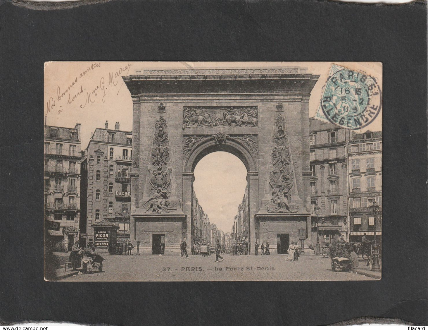 128676         Francia,      Paris,    La  Porte  St-Denis,    VG    1906 - Otros Monumentos