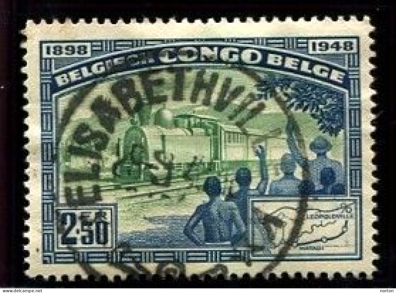 Congo Elisabethville Oblit. Keach 10(K) Sur C.O.B. 296 Le 28/09/1948 - Gebruikt