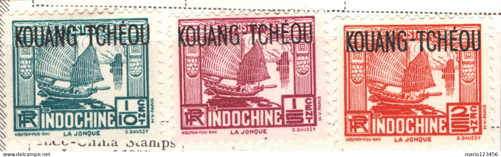 KOUANG-TCHEOU, PAESAGGI, LANDSCAPES, 1937, USATI Scott:FR-KT 99-101 - Gebraucht