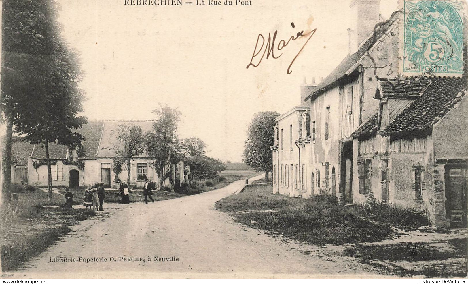 FRANCE - Rebrechien - La Rue Du Pont - Animé - Vue Générale - Vue Sur Le Chemin - Carte Postale Ancienne - Orleans