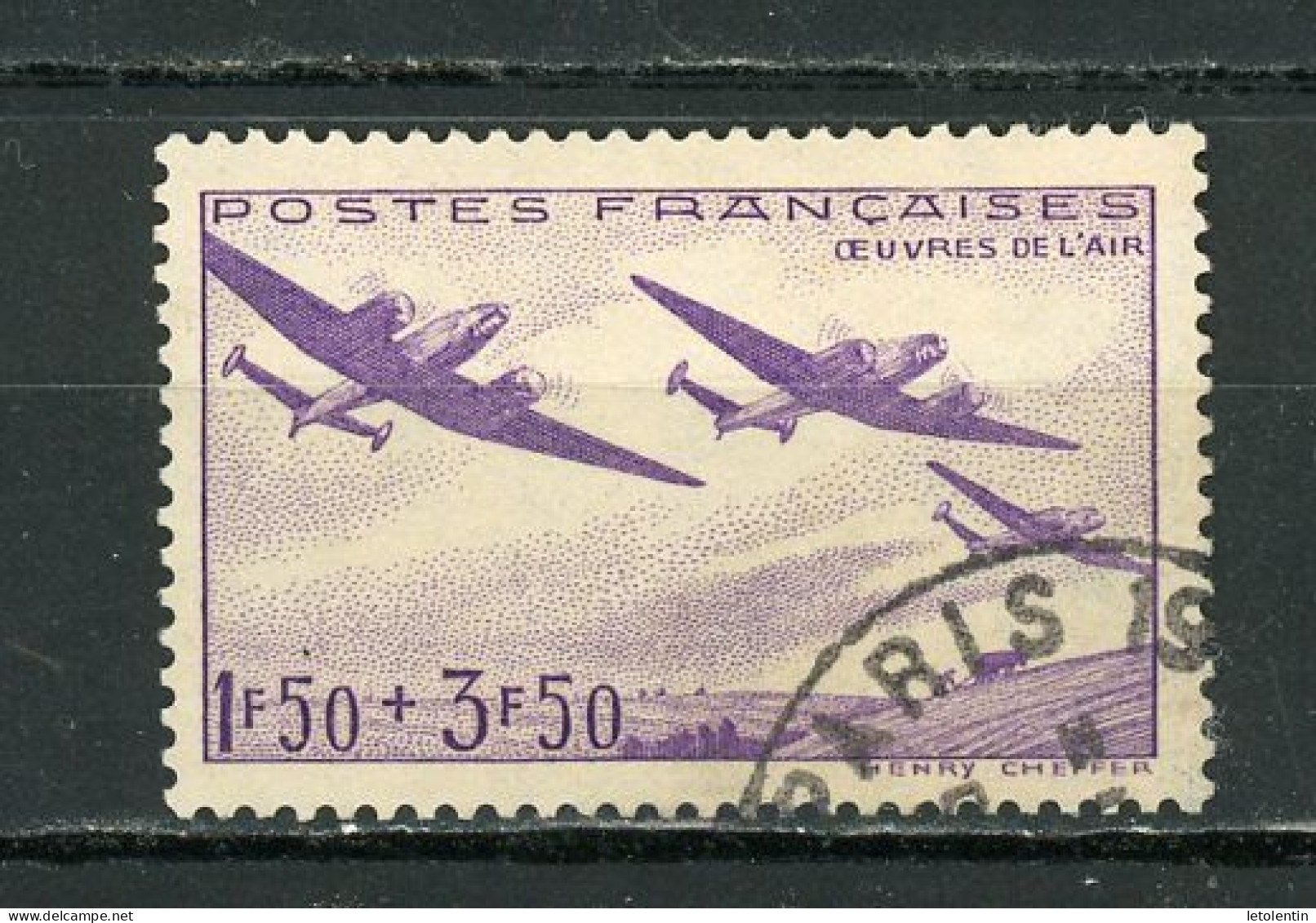 FRANCE - OEUVRES DE L'AIR - N° Yvert 540 Obli. Ronde De PARIS - Used Stamps