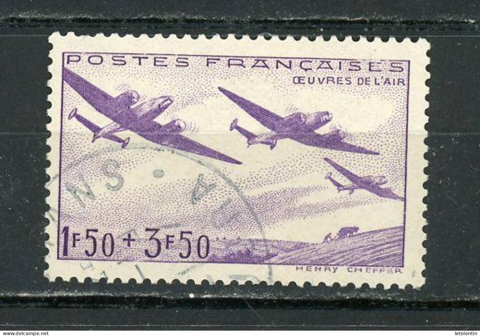 FRANCE - OEUVRES DE L'AIR - N° Yvert 540 Obli. Ronde Du JURA - Used Stamps