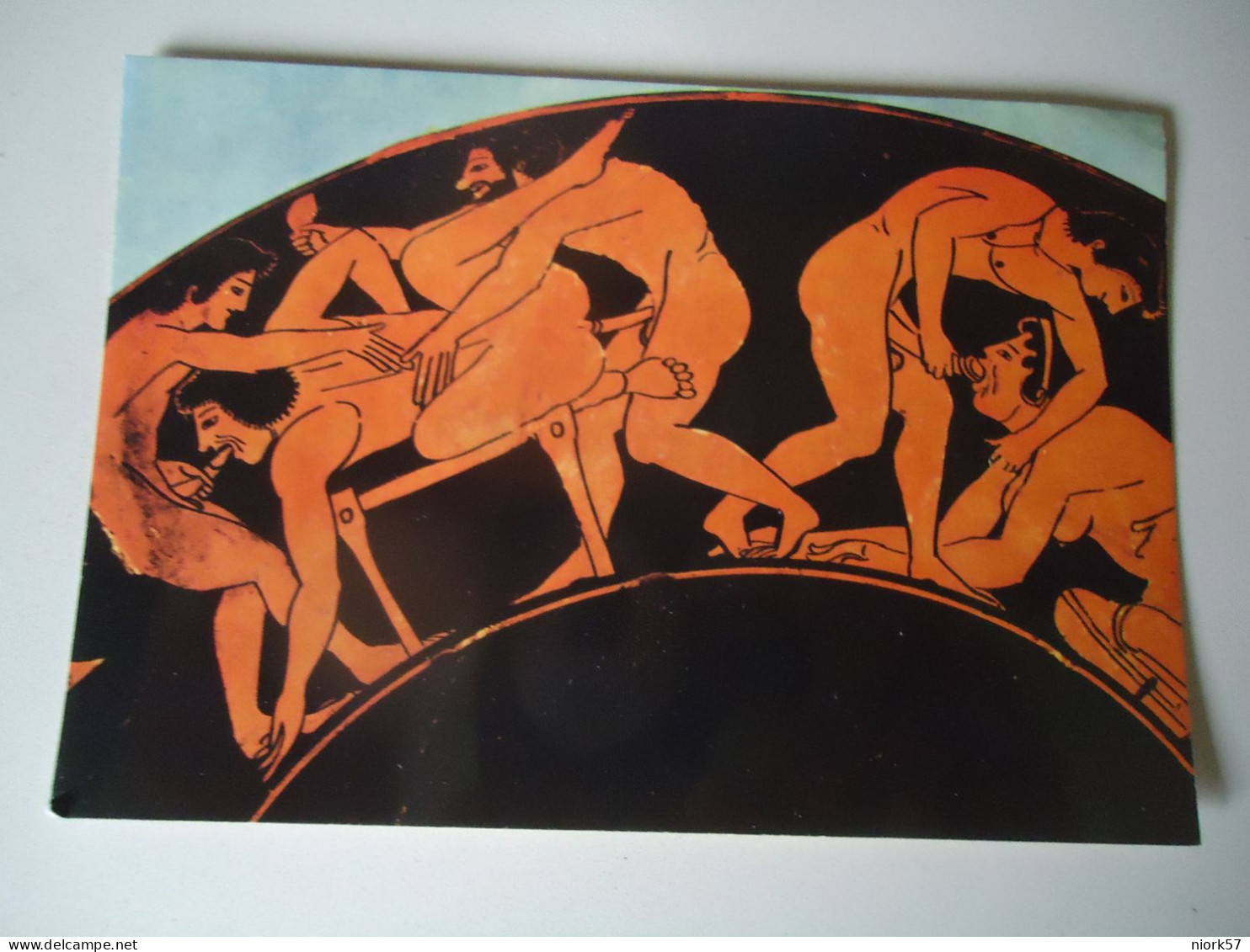 GREECE POSTCARDS   SEX  ANCIENT SCENES OF ORGY - Grèce