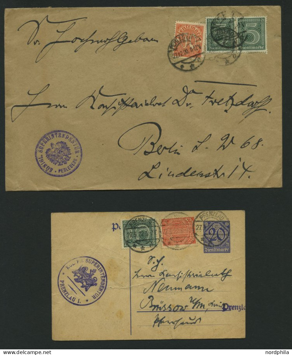 DIENSTMARKEN 1920-22, Sammlung Von 39 Verschiedenen Belegen, Fast Nur Prachterhaltung - Officials