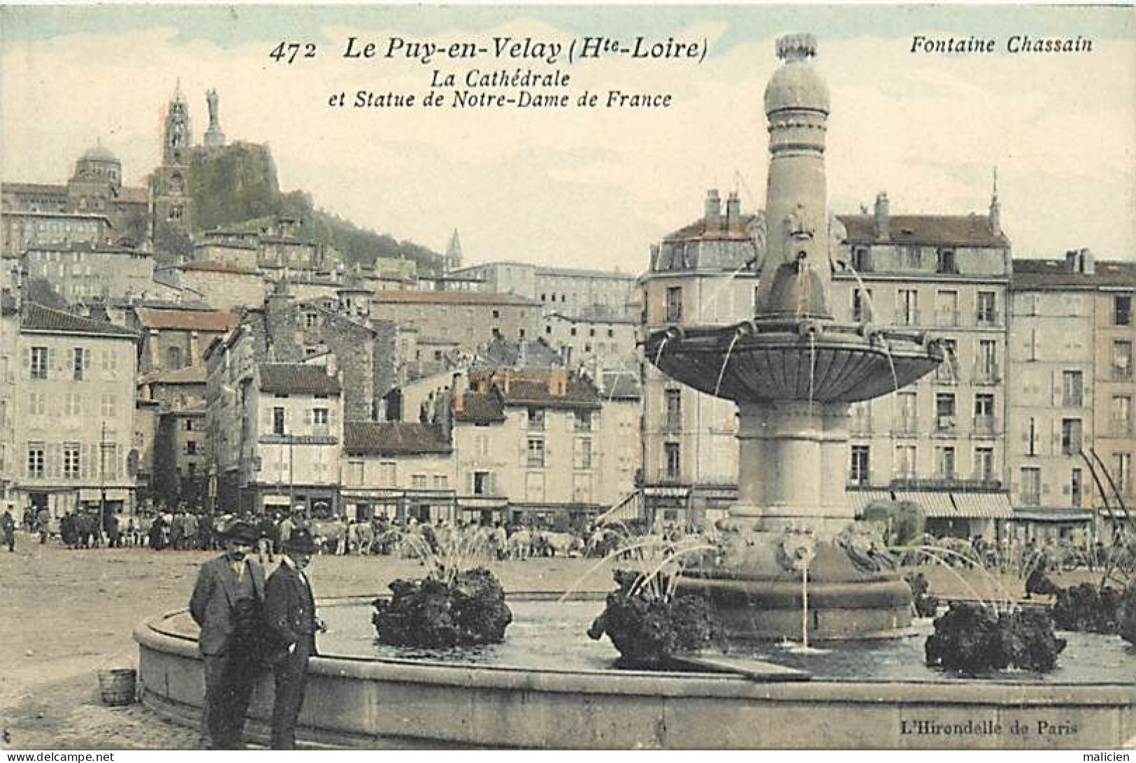 - Dpts Div.-ref-BN355- Haute Loire - Le Puy En Velais - Cathédrale Et Statue Notre Dame De France - Fontaine - - Retournac