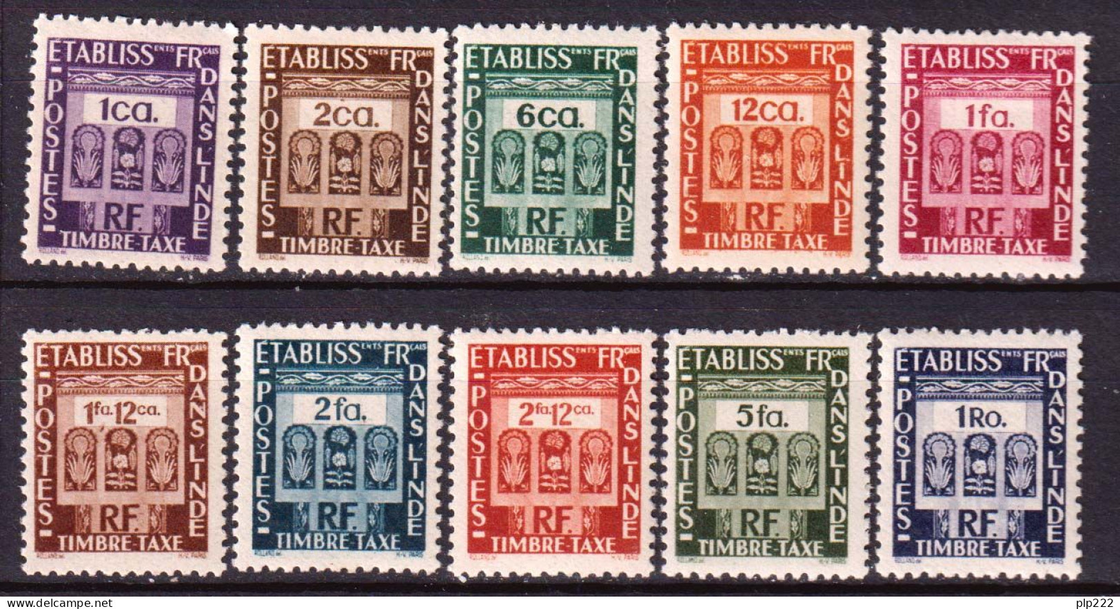 India 1948 Segnatasse Y.T.19/28 */MH VF/F - Nuevos