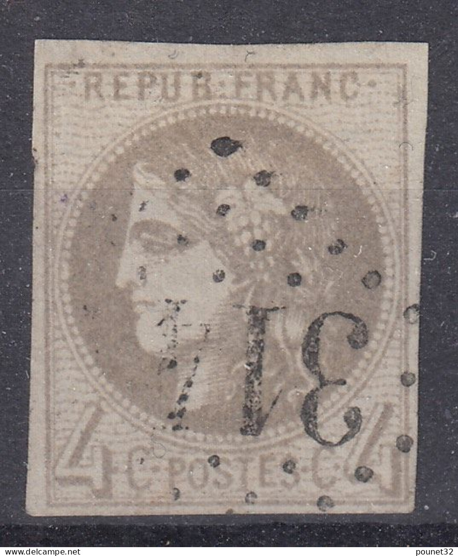 TIMBRE FRANCE BORDEAUX N° 41B OBLITERATION GC BONNES MARGES & VERSO - COTE 350 € - 1870 Emission De Bordeaux