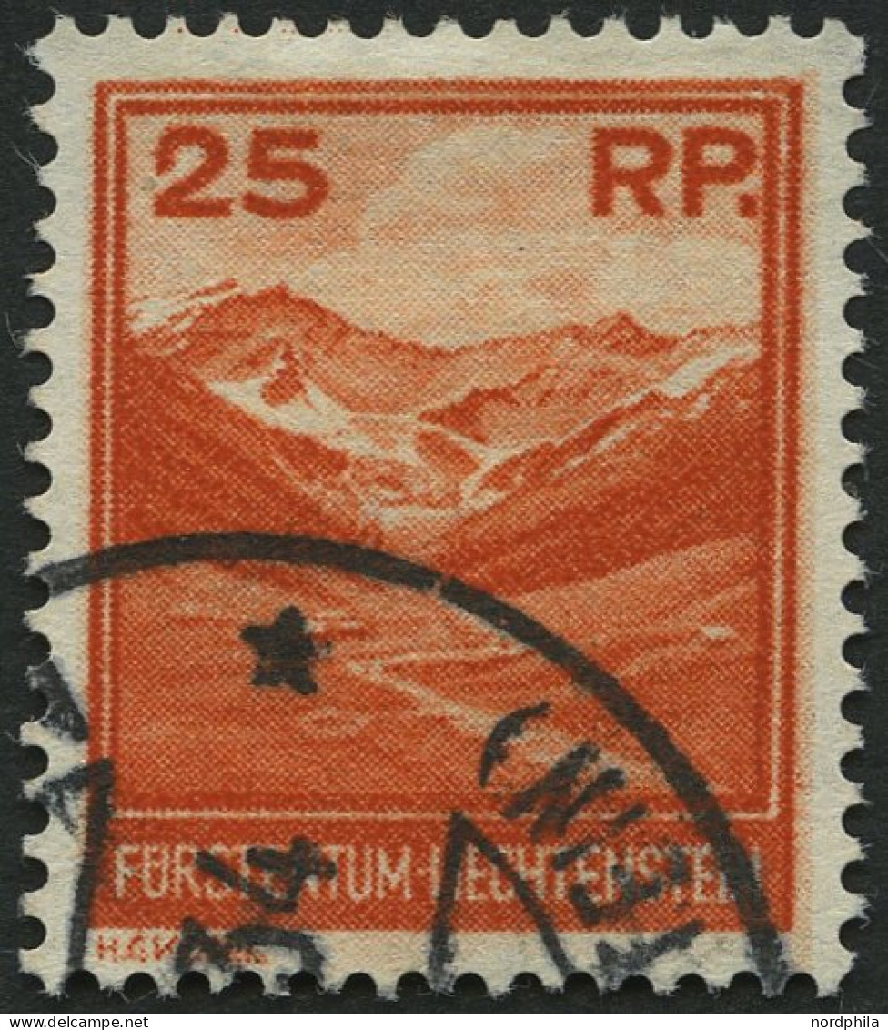 LIECHTENSTEIN 119 O, 1933, 25 Rp. Valünatal Und Naafkopf, Pracht, Mi. 100.- - Autres & Non Classés