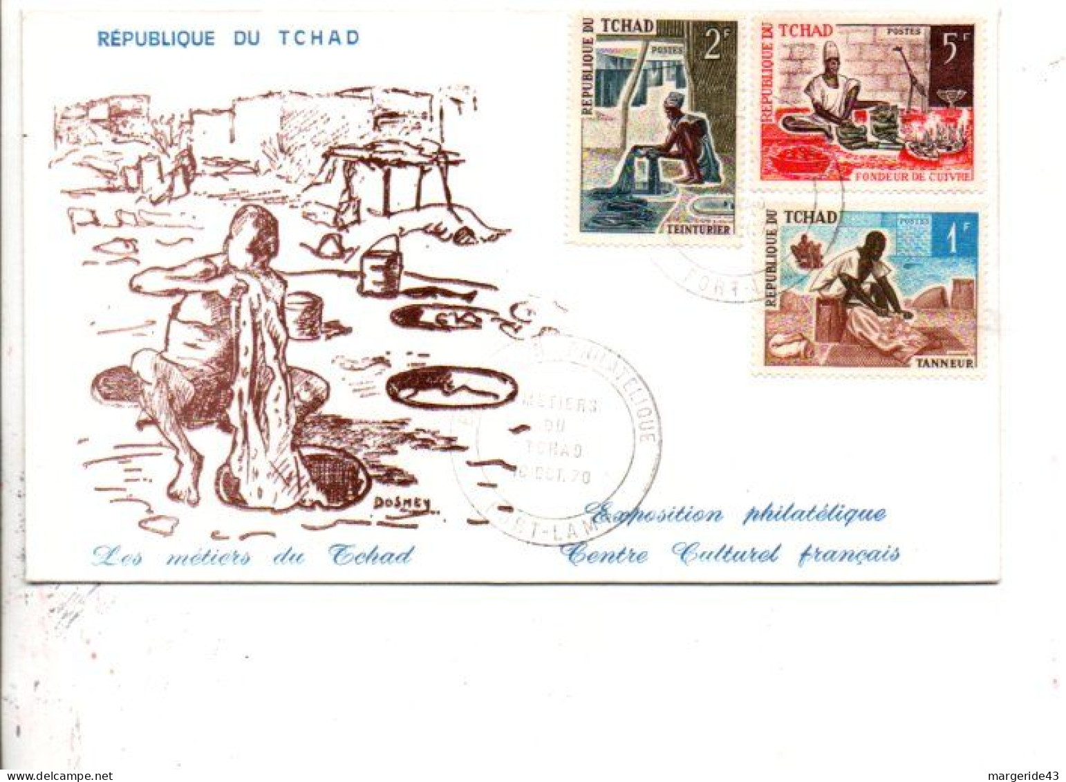 TCHAD FDC 1970 LES METIERS DU RCHAD - Tchad (1960-...)
