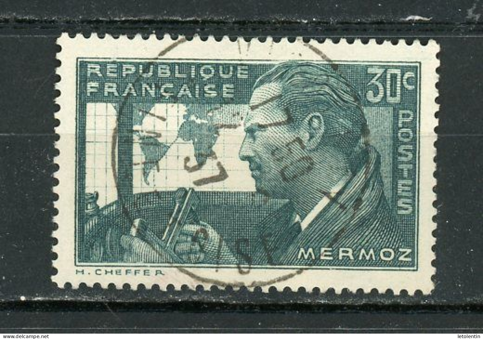 FRANCE - MERMOZ - N° Yvert 337 Obli. ronde De SEINE ET OISE - Used Stamps