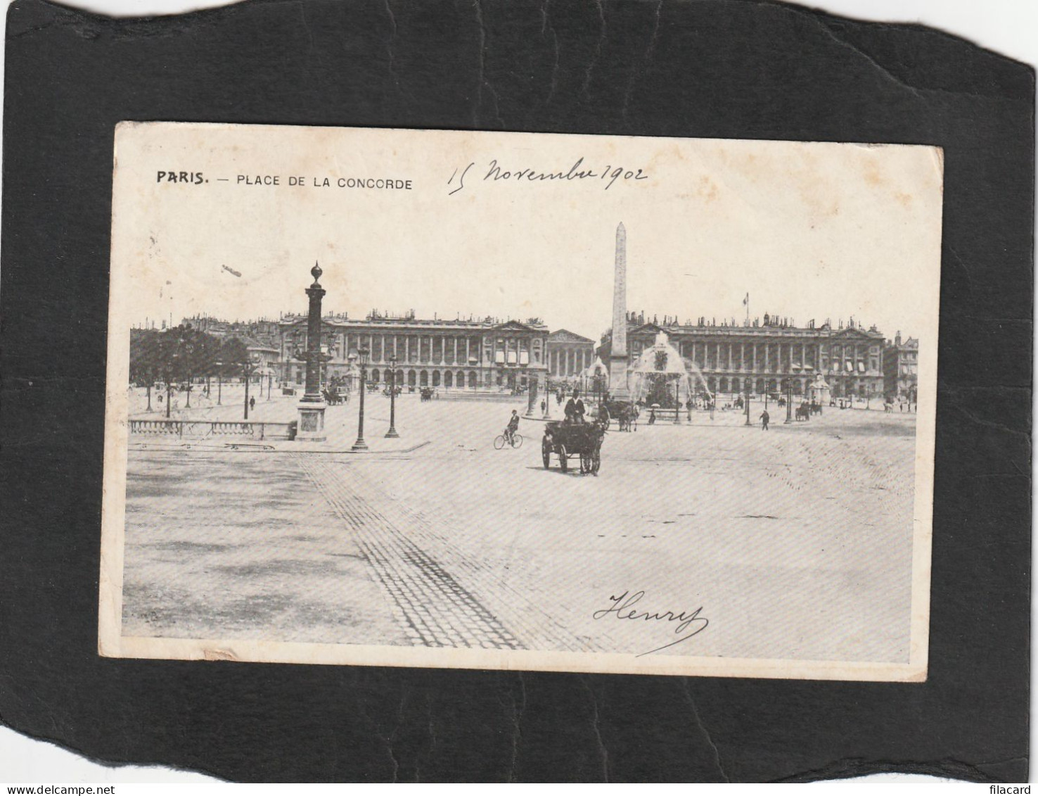 128679        Francia,      Paris,    Place   De  La  Concorde,    VG   1902 - Squares