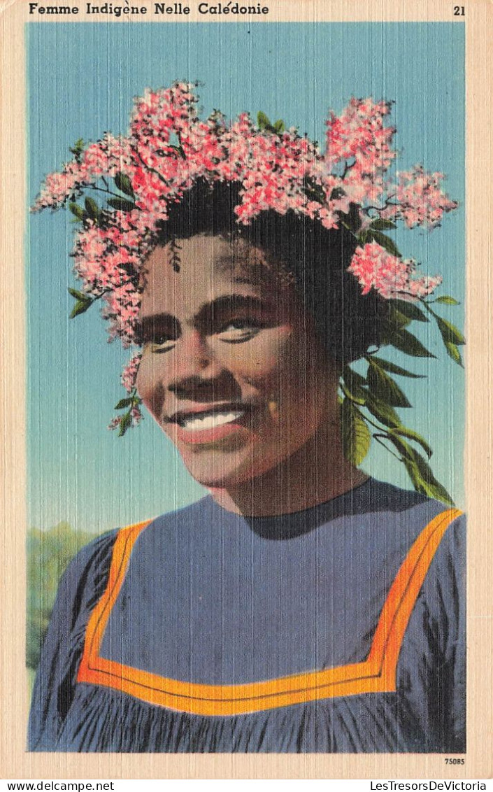 FRANCE - Femme Indigène Nelle Calédonie - Colorisé - Femme - Fleur - Carte Postale Ancienne - Nouvelle Calédonie