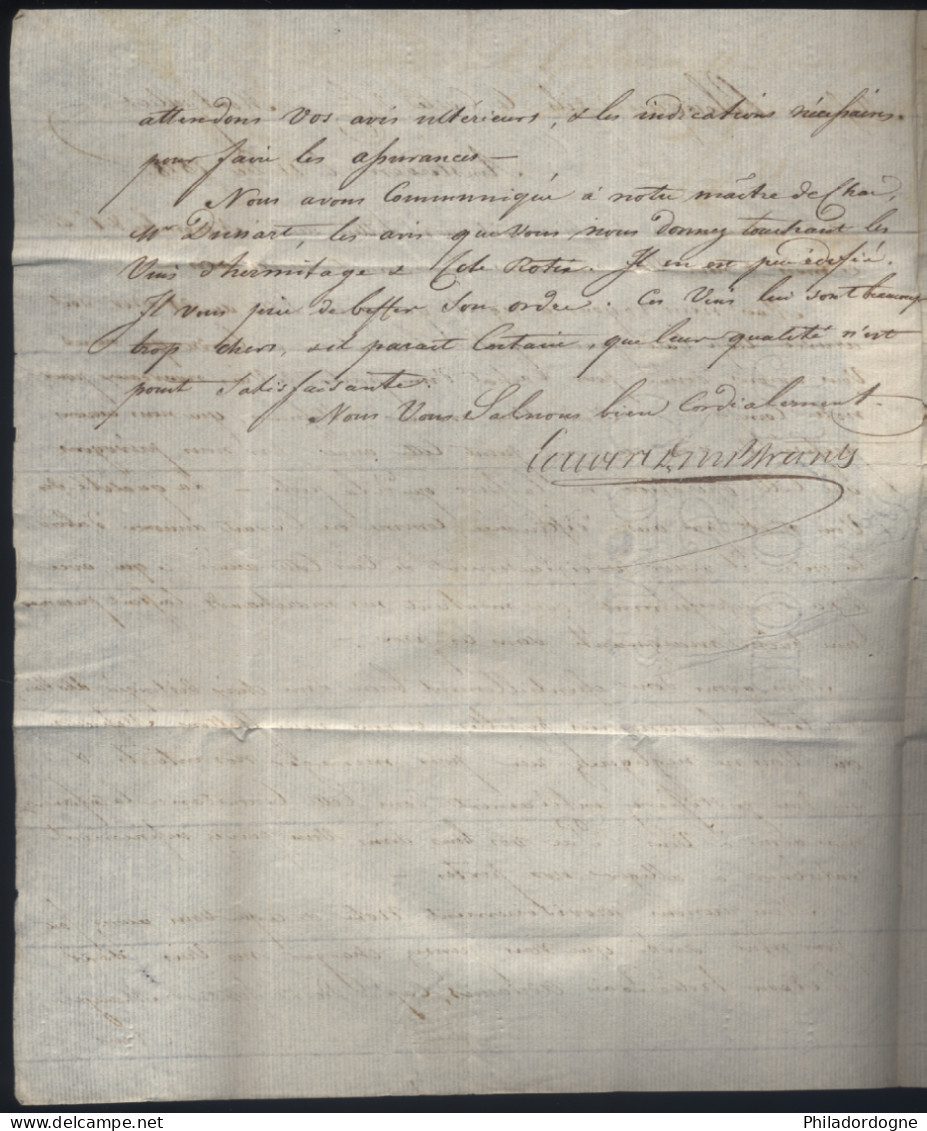 Pays-Bas - LaC Griffe Amsterdam Pour Montpellier L.P.B.5.R Pays-Bas Par Valenciennes - 11/12/1818 - ...-1852 Préphilatélie