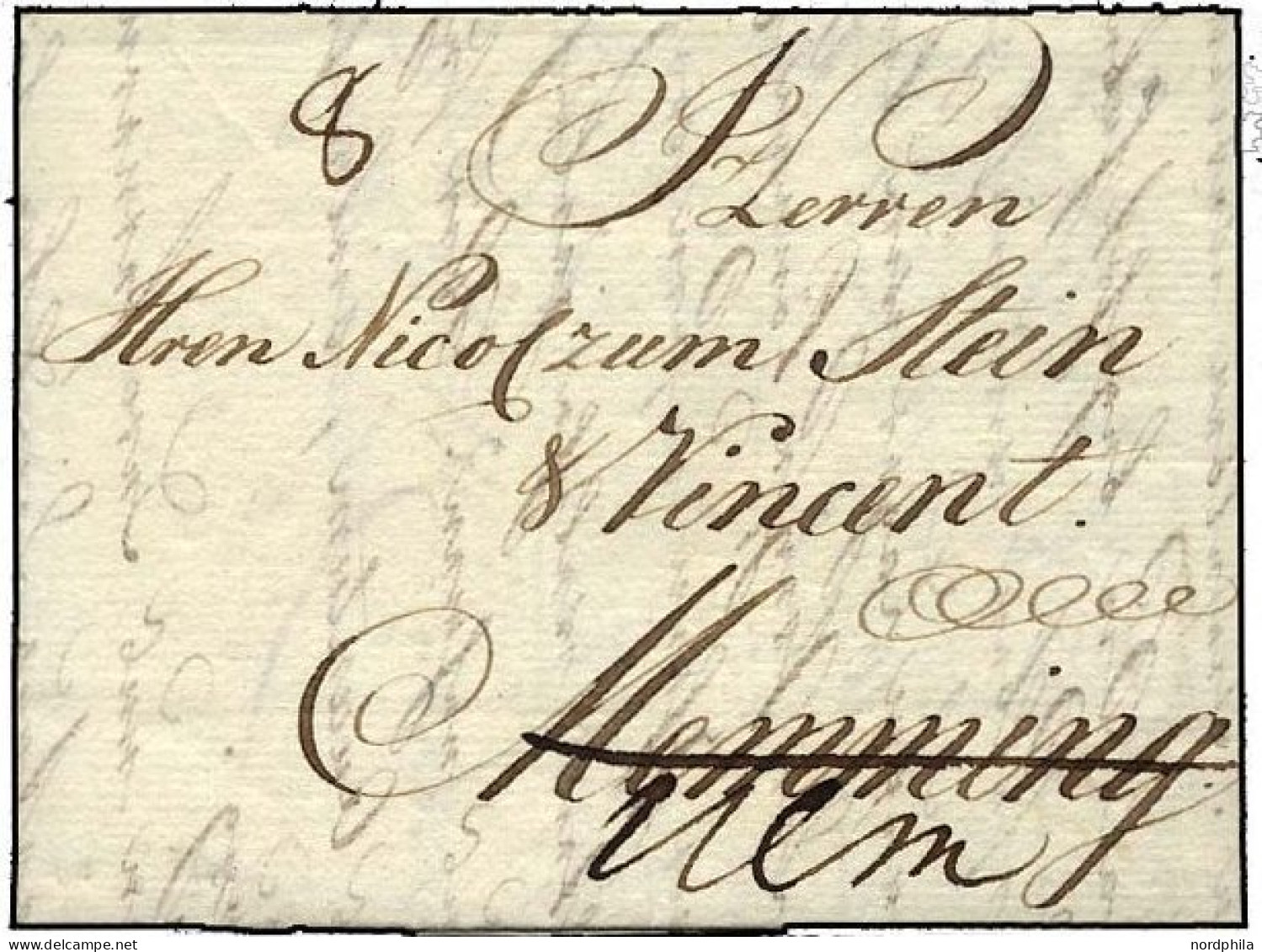 HAMBURG VORPHILA 1873, Brief Von Hamburg Nach Ulm, Forwarded-Letter Von L. Pflüger, Pracht - Andere & Zonder Classificatie