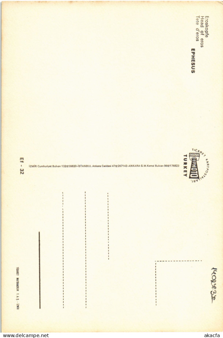 CPM AK Ephesus Head Of Eros TURKEY (1402737) - Turchia