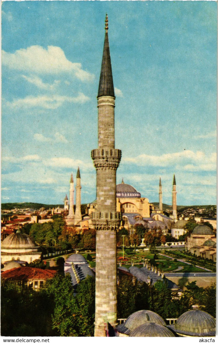 CPM AK Istanbul The Minaret Of Blue Mosque And St Sophia TURKEY (1402649) - Turchia