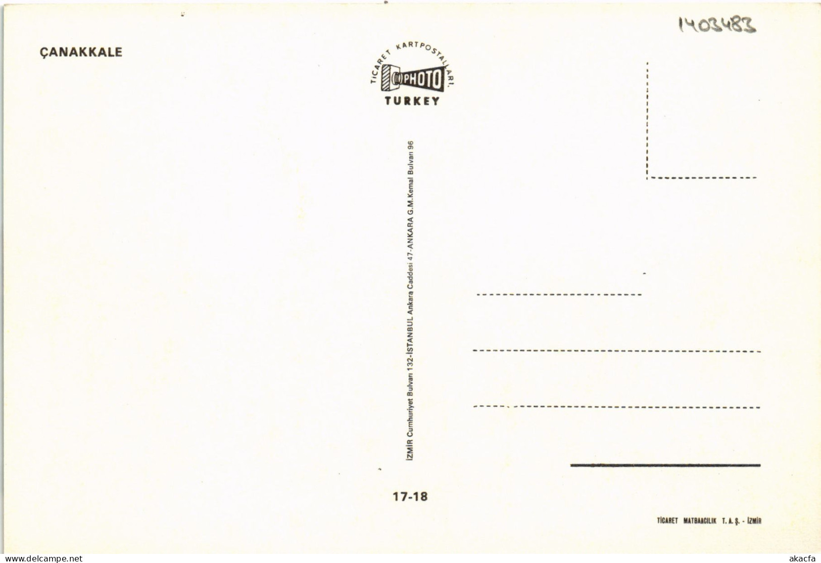 CPM AK Canakkale TURKEY (1403483) - Turquie