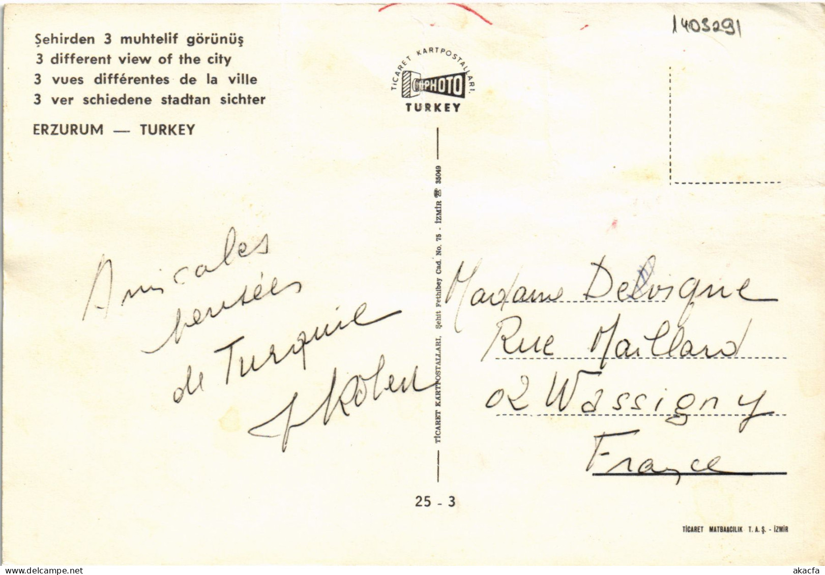 CPM AK Erzurum Souvenir TURKEY (1403291) - Turquie