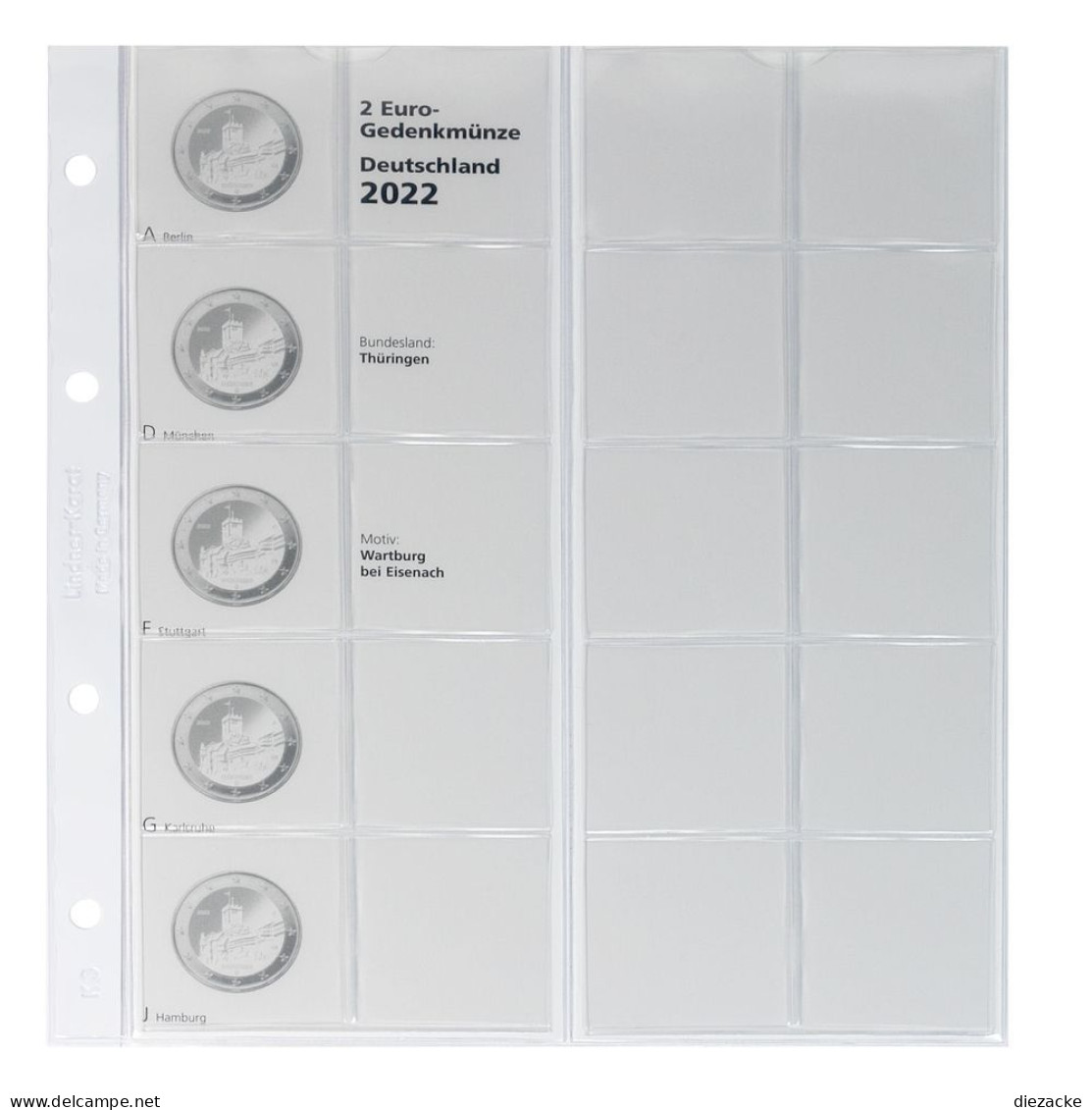 Lindner Vordruckblatt Karat Deutsche Bundesländer 1505-9 Neu - Supplies And Equipment