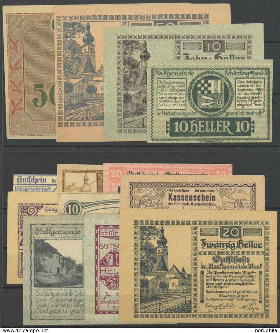 LOTS 1920, 12 Verschiedene Notgeldscheine, Meist Pracht - Sammlungen