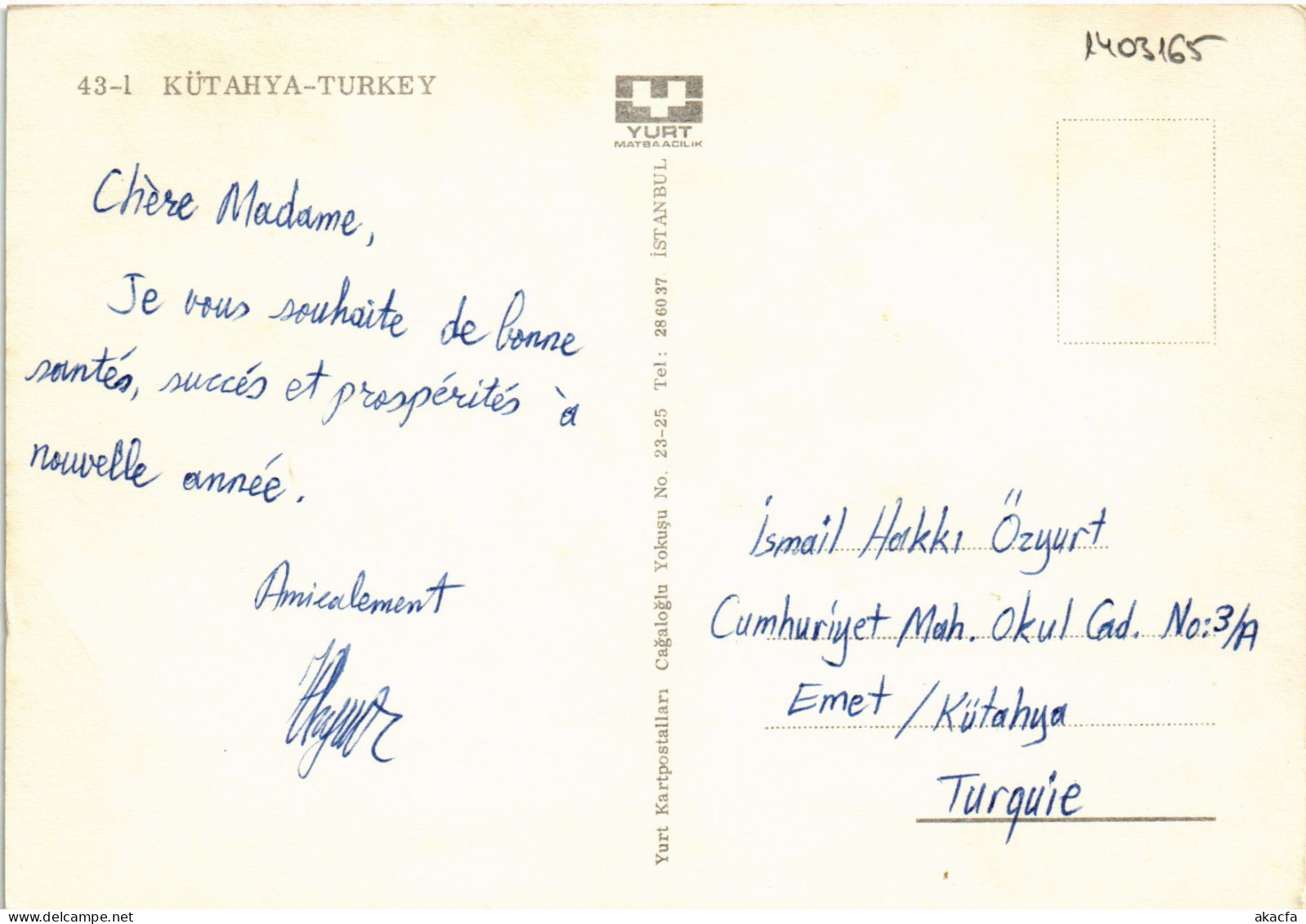 CPM AK Kutahya TURKEY (1403165) - Turquia