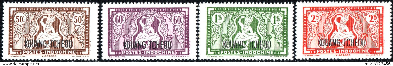 KOUANG-TCHEOU, MOTIVI LOCALI, 1937, NUOVI (MNH**) Scott:FR-KT 149-150,152-153 - Neufs