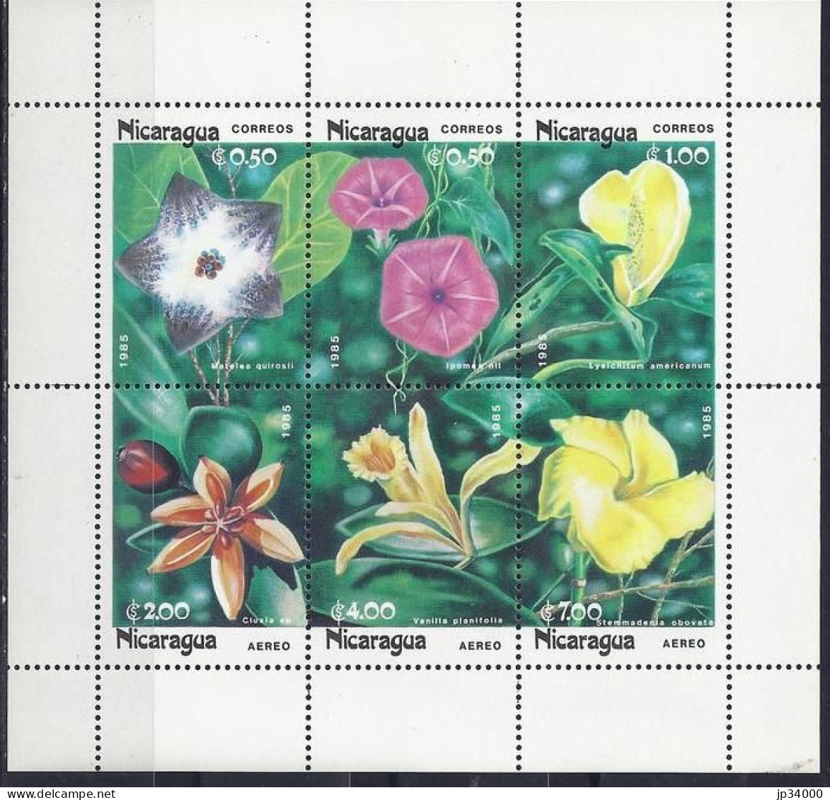 NICARAGUA Fleurs, Fleur, Flowers Yvert 1365/7+PA1090/92 ** Neuf Sans Charnière. Mnh - Orchideeën