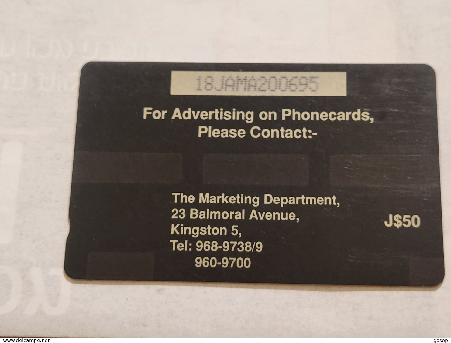 JAMAICA-(18JAMA-JAM-18A)-Kings House Gate-(63)-(18JAMA200695)-(J$50)-used Card+1card Prepiad - Jamaica