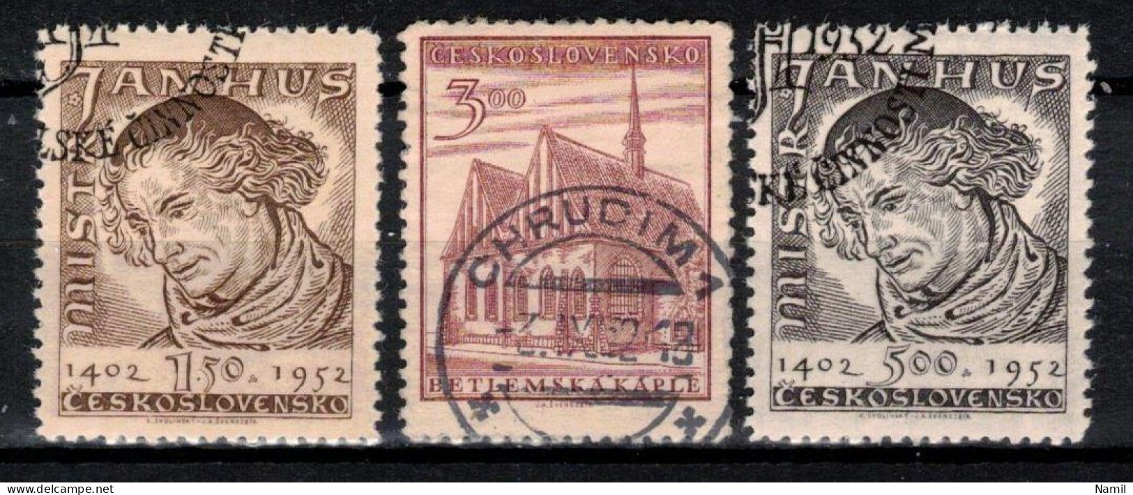 Tchécoslovaquie 1952 Mi 743-5 (Yv 651-3), Obliteré, - Used Stamps