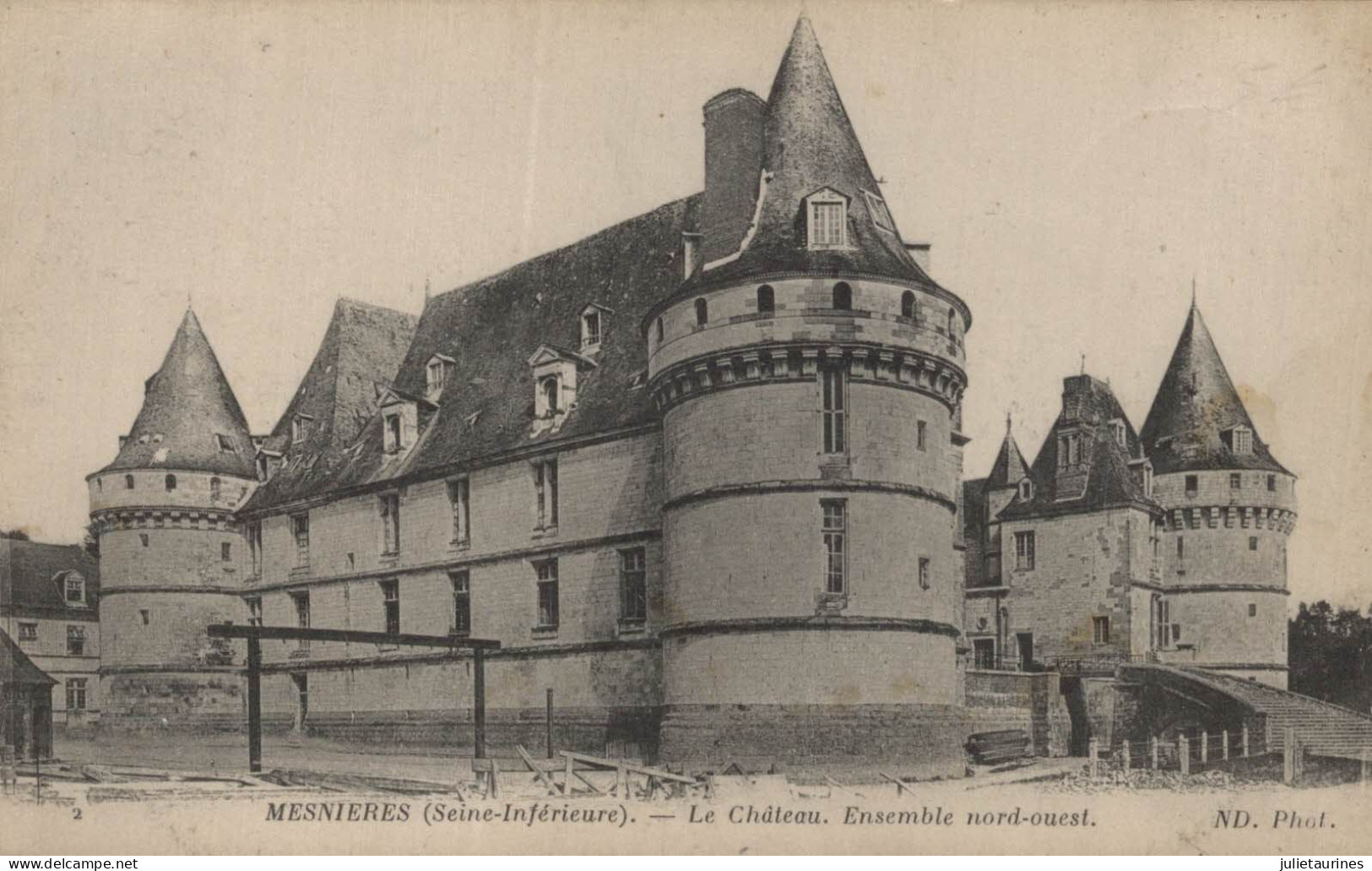 76 MESNIERES LE CHATEAU ENSEMBLE NORD OUEST CPA BON ETAT - Mesnières-en-Bray