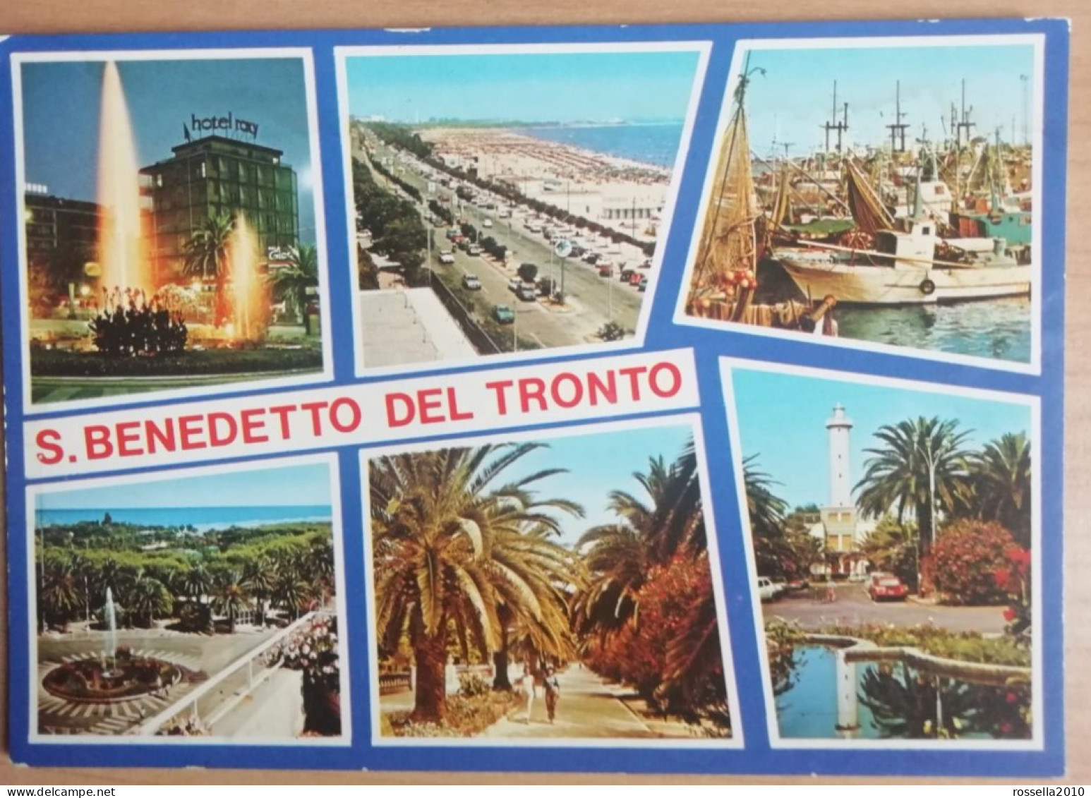 CARTOLINA ITALIA ASCOLI PICENO SAN BENEDETTO DEL TRONTO SALUTI VEDUTINE Italy Postcard ITALIEN Ansichtskarten - Souvenir De...