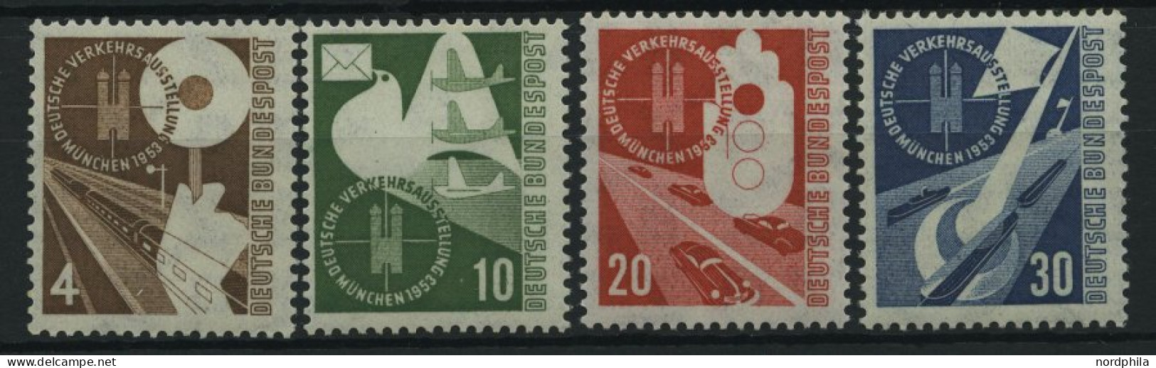 BUNDESREPUBLIK 167-70 **, 1953, Verkehrsausstellung, Prachtsatz, Mi. 85.- - Neufs