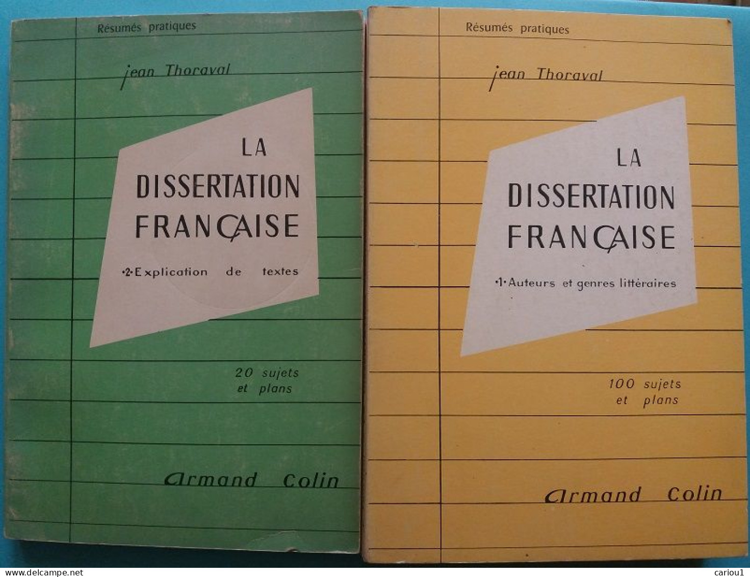 C1 Thoraval LA DISSERTATION FRANCAISE Complet 2 Tomes PORT INCLUS France - 12-18 Years Old