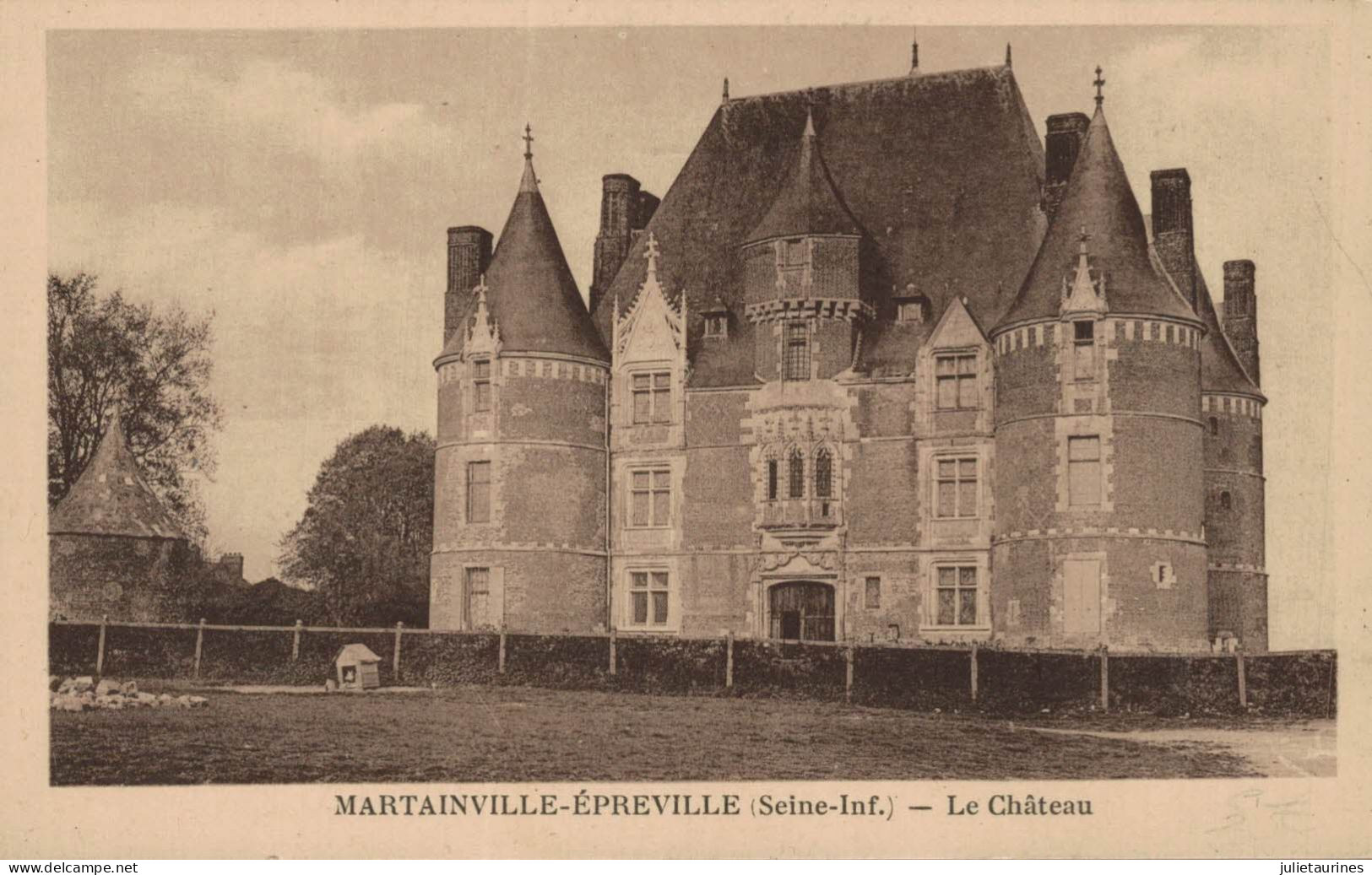 76 MARTAINVILLE EPREVILLE LE CHATEAU CPA BON ETAT - Fécamp