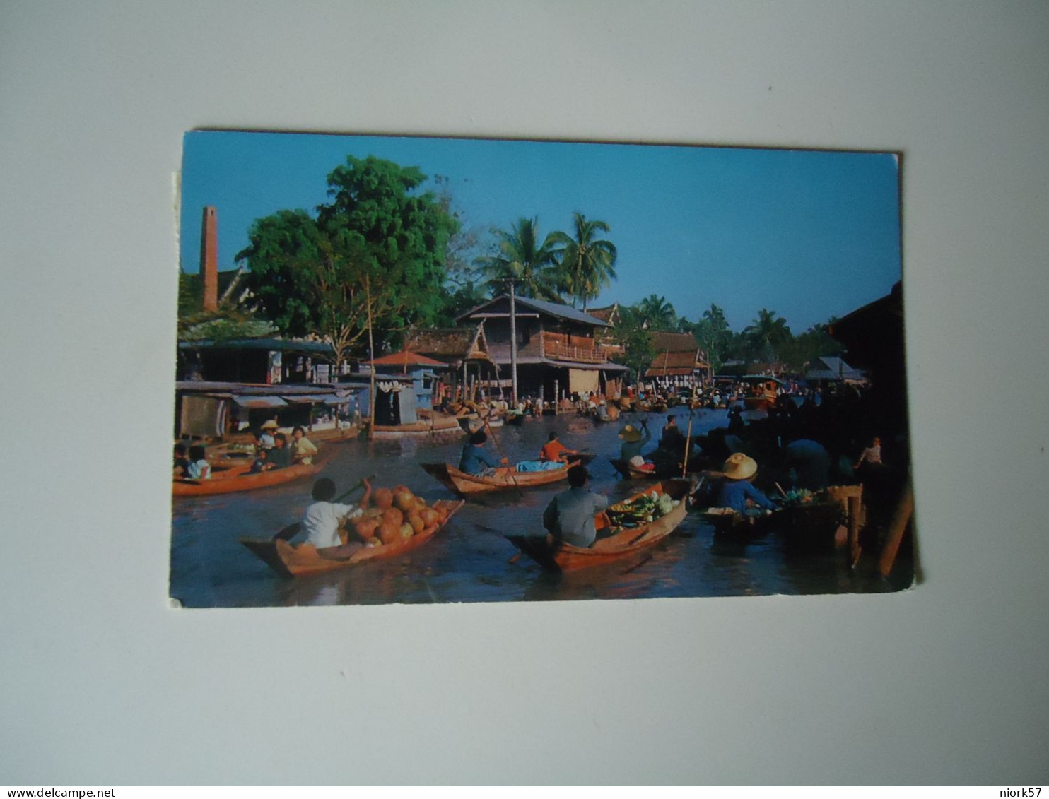 THAILAND  POSTCARDS  1971 BOATS MARKET [WAT-SYE] BANGKOK - Tailandia