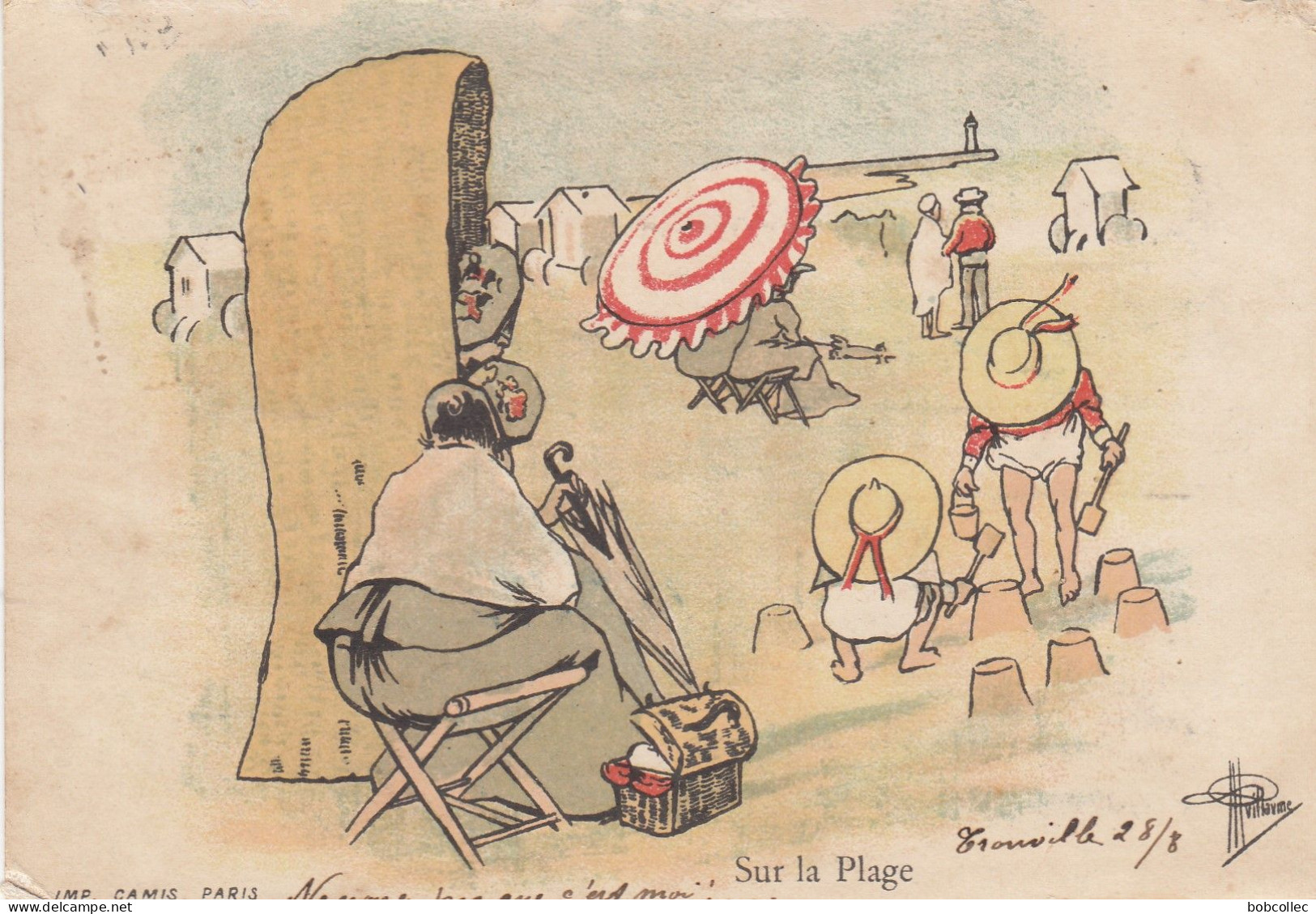 GUILLAUME Illustrateur: Sur La Plage - Guillaume